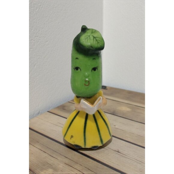 Vintage 50's Napco Anthropomorphic Cucumber Pepper Shaker Kitsch Replacement - Picture 1 of 5